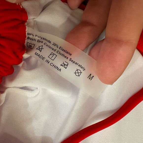 Women's Cherry Red O Ring Strappy Sexy Bikini Set Medium NWOT - Picture 5 of 8